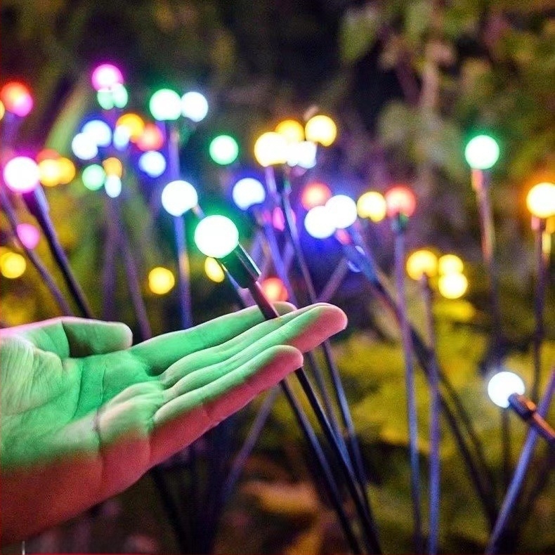 LED napelemes fényfüzér kültéri kert dekorációhoz, IP65 vízálló, 0.6W lámpánként