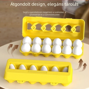 Montessori tojás formakereső puzzle – műanyag, Shang Yu márka, többfunkciós, OEM logó testreszabás, 4–6 éveseknek