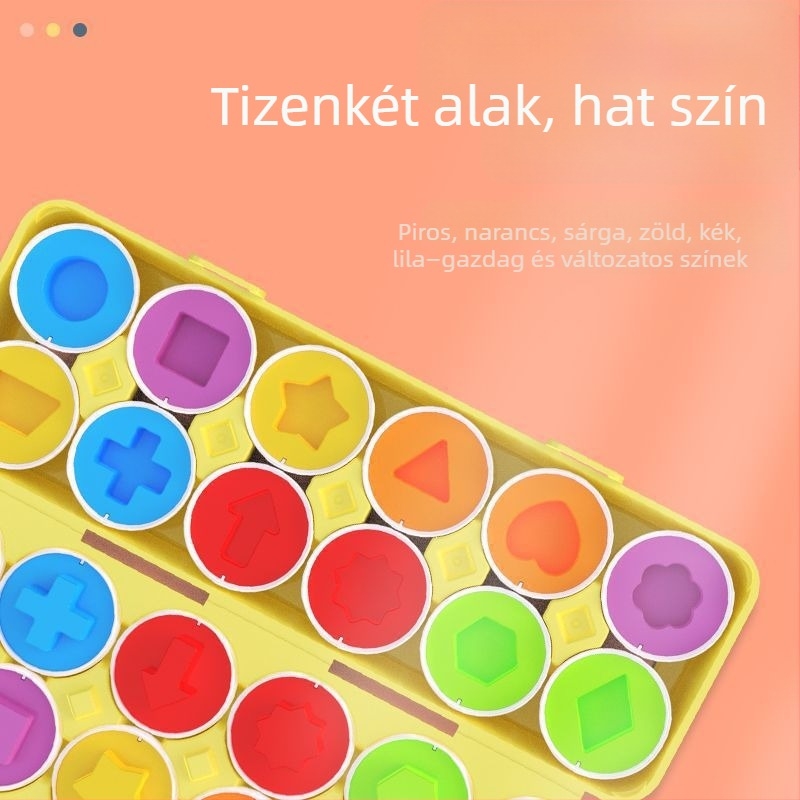 Montessori tojás formakereső puzzle – műanyag, Shang Yu márka, többfunkciós, OEM logó testreszabás, 4–6 éveseknek