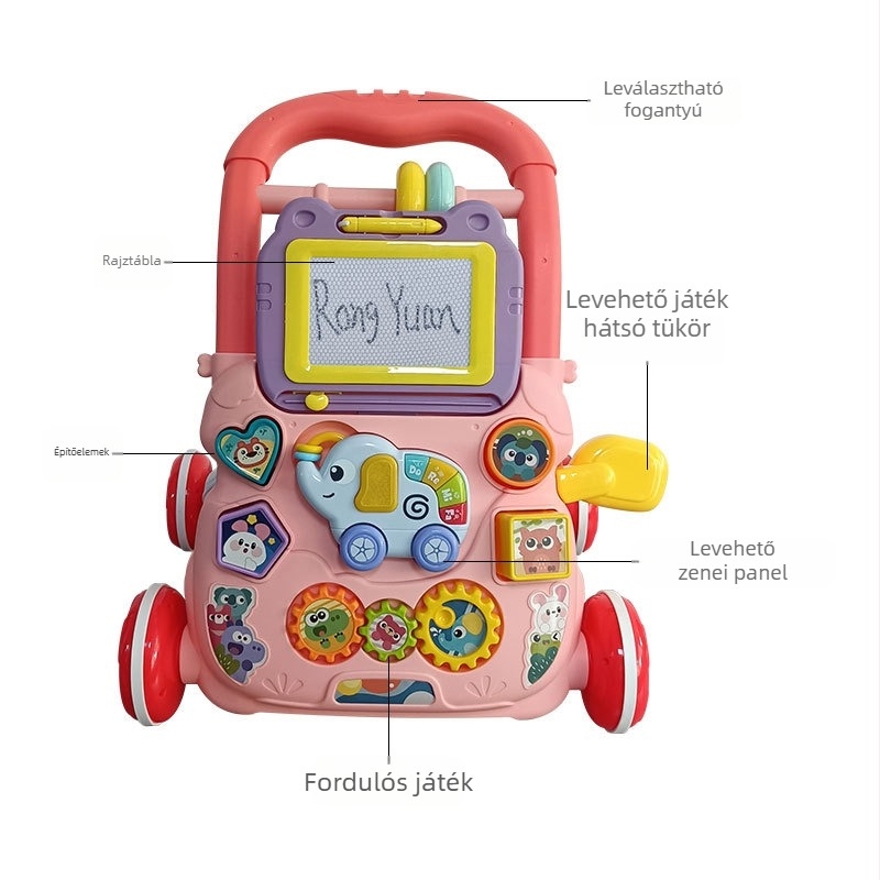 Emperor babajáró sétáló eszköz – rajzpanel és zenei funkciókkal, multifunkcionális járóka, PP+ABS anyagból, 0–3 éveseknek