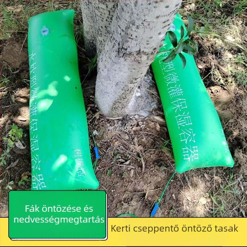 Fákhoz való csepegtető öntözőzsák — állítható mikroöntözéses nedvesítő zsák, műanyag, kapacitás 15/40, automatikus vízkiáramlás