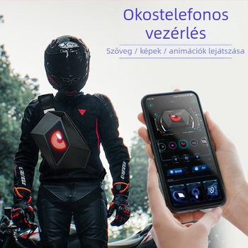 LOY férfi crossbody táska LED Knight motívummal, PVC vízálló, poliészter bélés, cartoon mintázat, street trend stílus