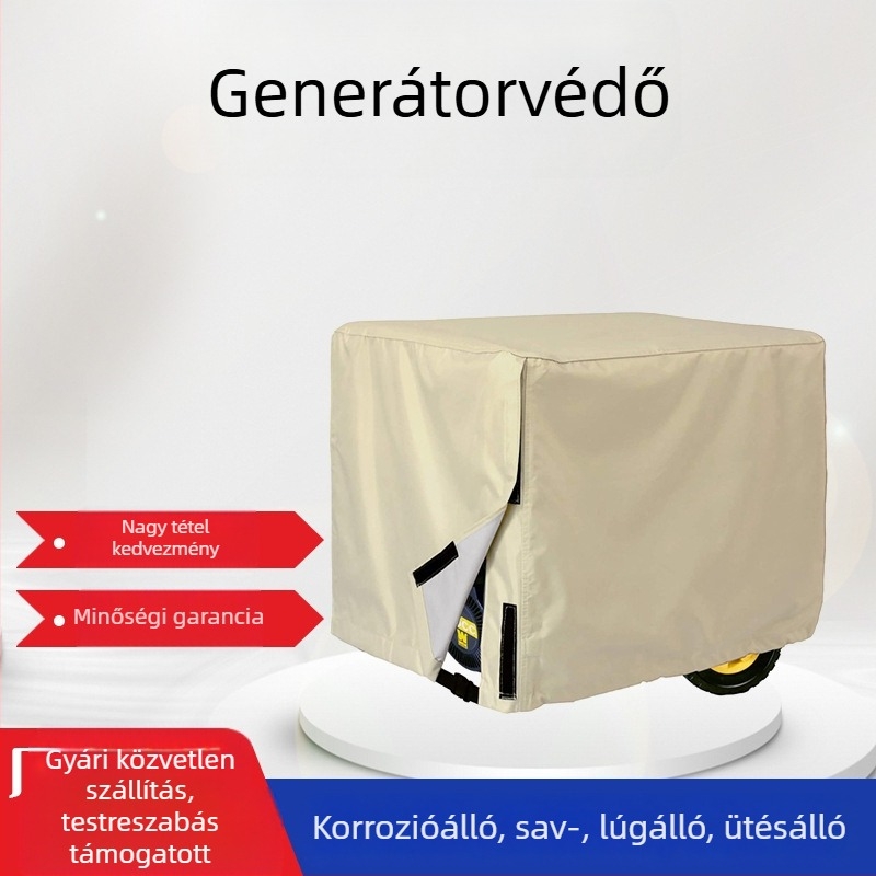 Oxford vászon generatorvédő huzat — bővíthető, vízálló és porálló, logónyomtatás, testreszabás elérhető