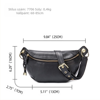 Marent Női Dumpling Crossbody Táska - Valódi bőr, Első réteg marhahúrbőr, Cipzárral záródik, Több belső zseb
