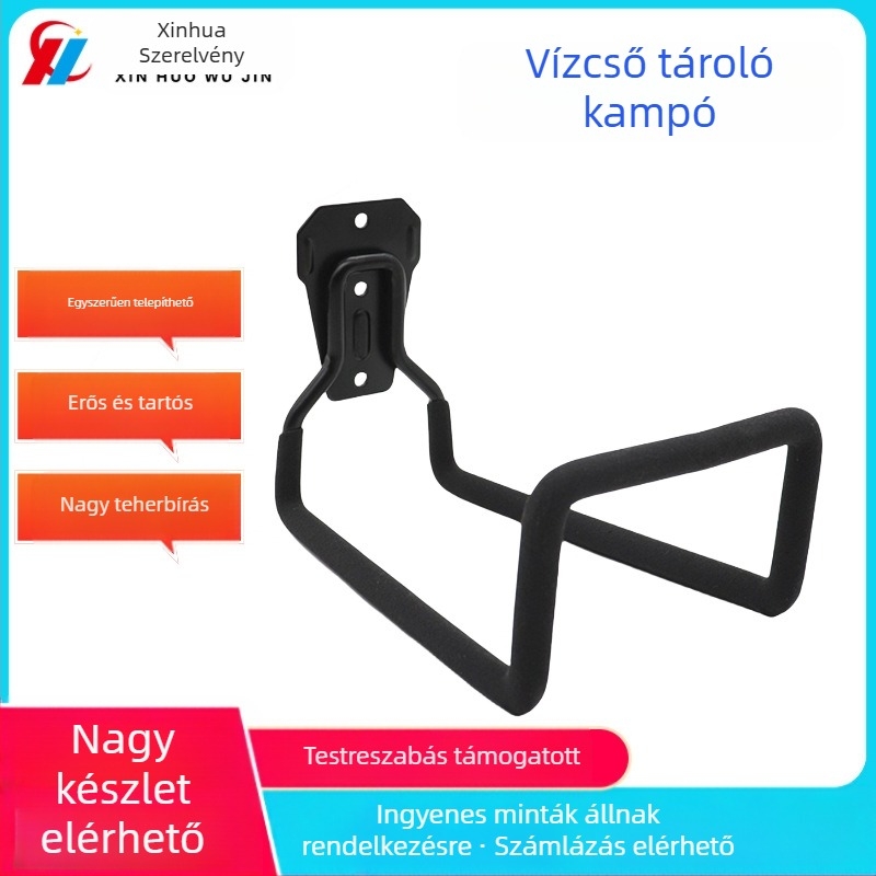 Fali dupla akasztó vasból, modern minimalista dizájn, teherbírás 15–20 kg, készlet 5 darab