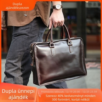 Valódi bőrből készült üzleti utazótáska – retro dizájn