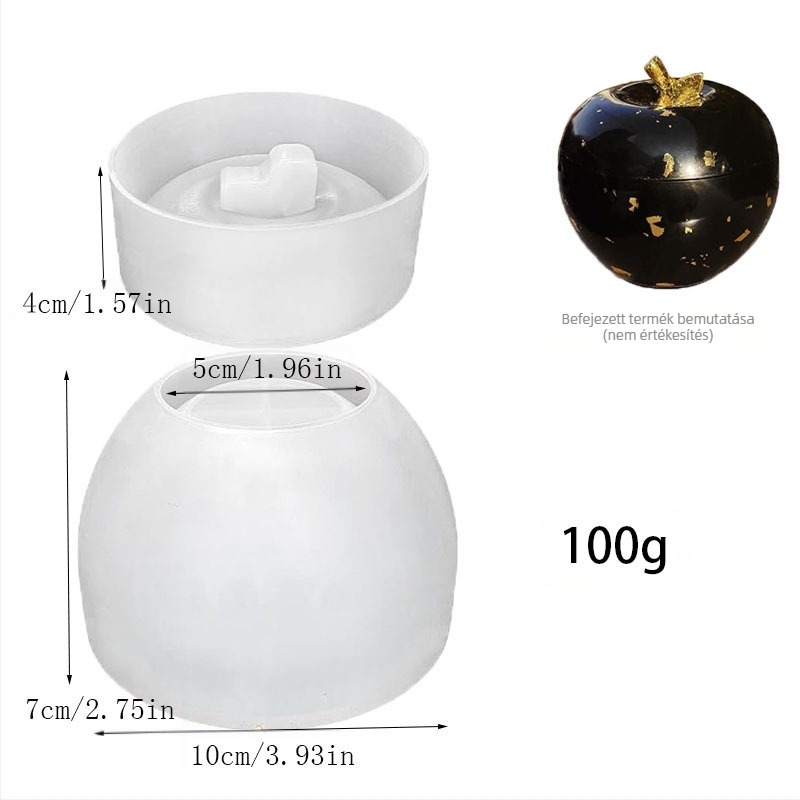 Kör alakú szilikonforma alma alakú tárolóhoz – sütőforma, modern minimalista stílus