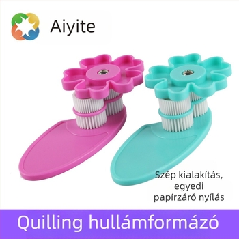 Quilling eszköz hullámformázáshoz – ABS kivitel; Eyit márka; fél-mechanikus és fél-kézi működés; kartun stílus; papír eszközök