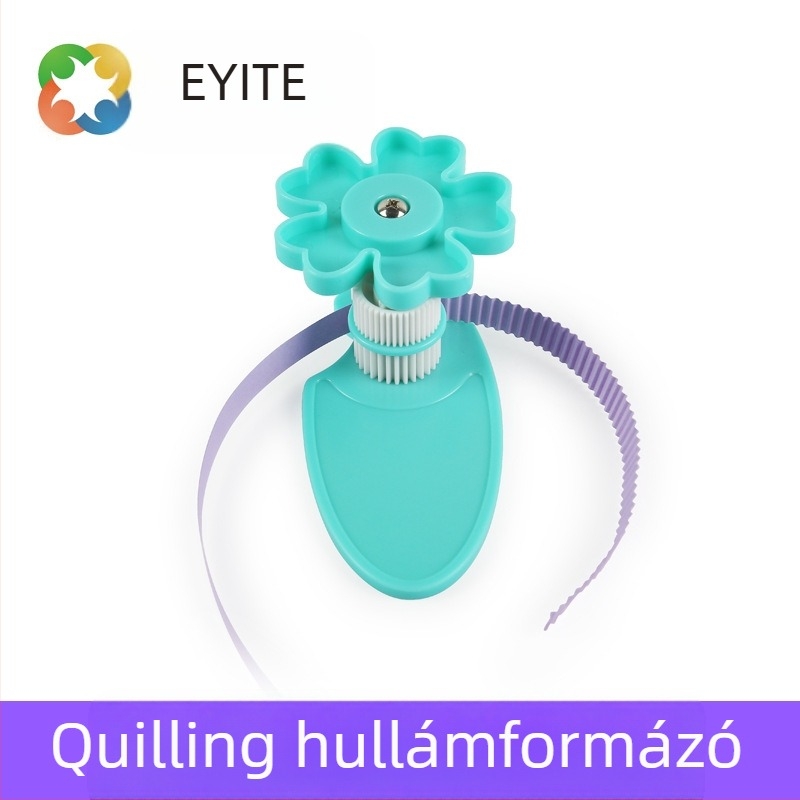 Quilling eszköz hullámformázáshoz – ABS kivitel; Eyit márka; fél-mechanikus és fél-kézi működés; kartun stílus; papír eszközök