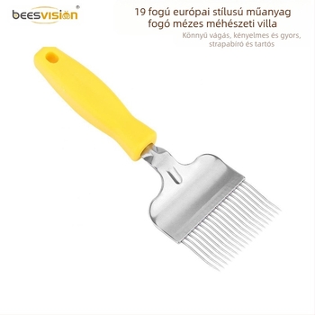 BEESVISION Rozsdamentes acél méhészeti eszközök – európai stílusú mézfogó villa, mézkés, kaparó és spatula