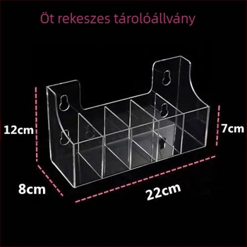 Átlátszó akril pohártartó szívókorongokkal a hűtőajtóhoz – tárolópolc