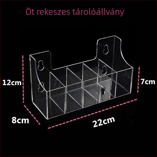 Átlátszó akril pohártartó szívókorongokkal a hűtőajtóhoz – tárolópolc
