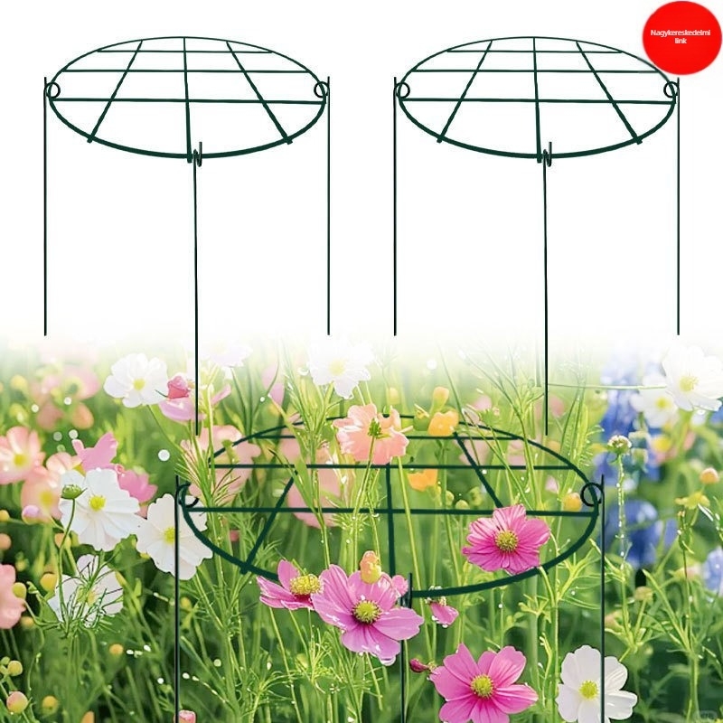 Kúszó növények kerete és virágtartó állvány, fémszerkezet, padlóra szerelhető