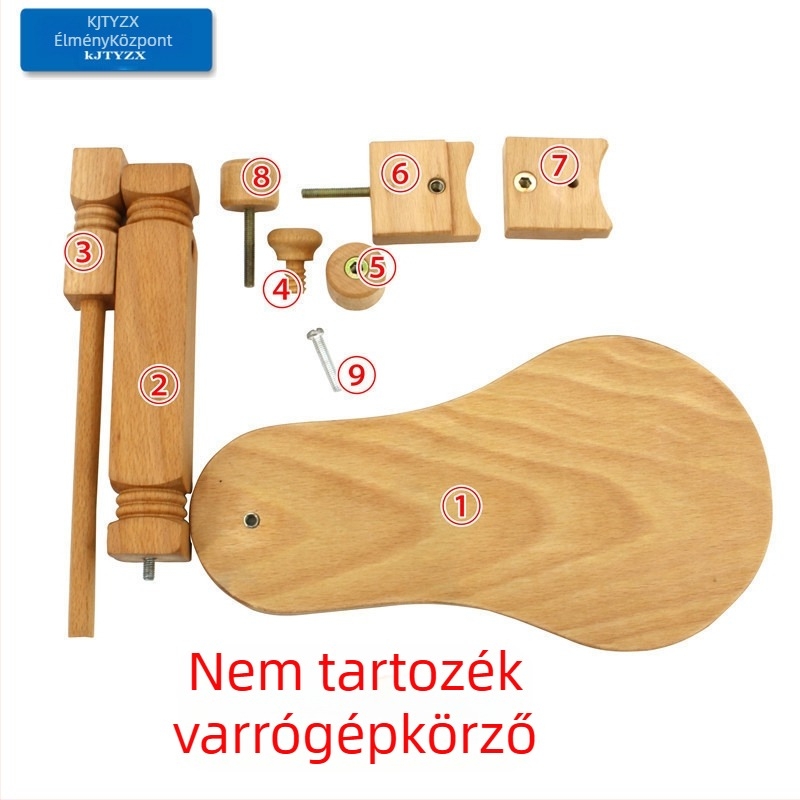  Bükkfa keresztszemes keret, 360°-ban forgó asztali hímzőkeret, manuális és állítható