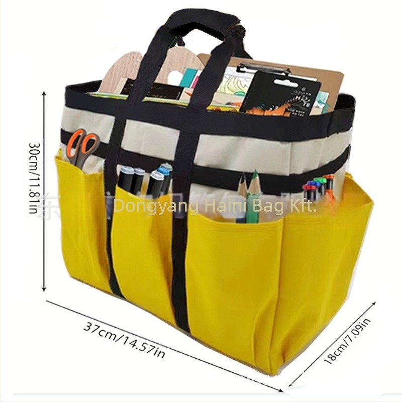 Művészeti tároló táska, kialakítás socket-type, háromdimenziós forma, Oxford vászon, YiYUGuY