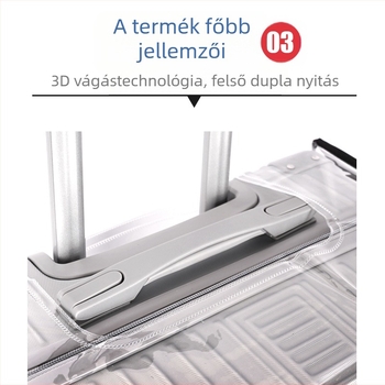 PVC átlátszó bőröndvédő huzat – kopásálló, 36–55 L kapacitás, World Traveler