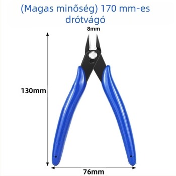 Diagonális vágófogó modellezéshez — anyaga PE + szénacél, tömege 0.1 kg