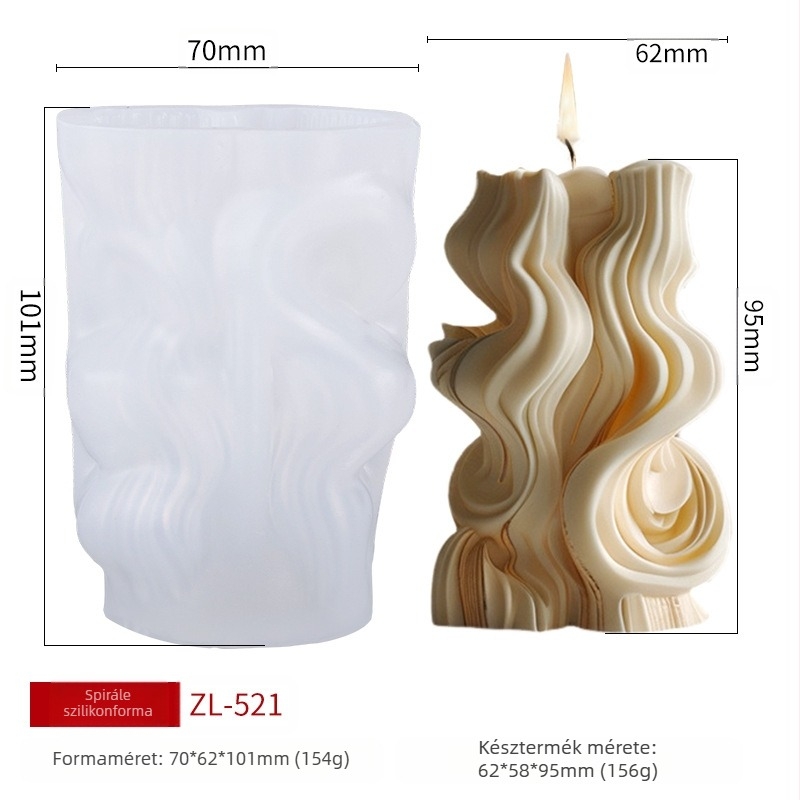 Nolaibao Szilikon illóolajos gyertya forma – szabálytalan alak, DIY diffúzor kő