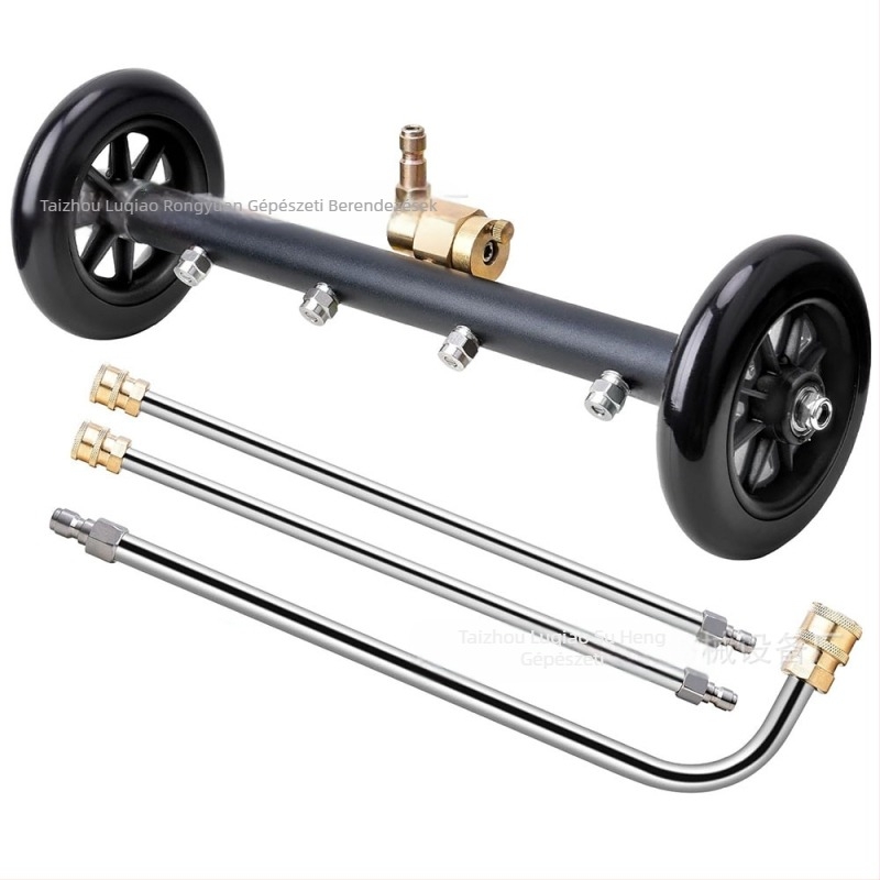 Nagy nyomású padlótisztító 4-lyukas állítható fúvókával, réz/rozsdamentes acél kivitel, 4000 psi, súly 1,9 kg