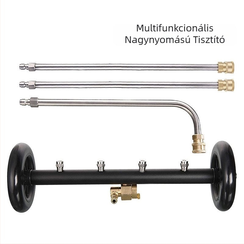 Nagy nyomású padlótisztító 4-lyukas állítható fúvókával, réz/rozsdamentes acél kivitel, 4000 psi, súly 1,9 kg