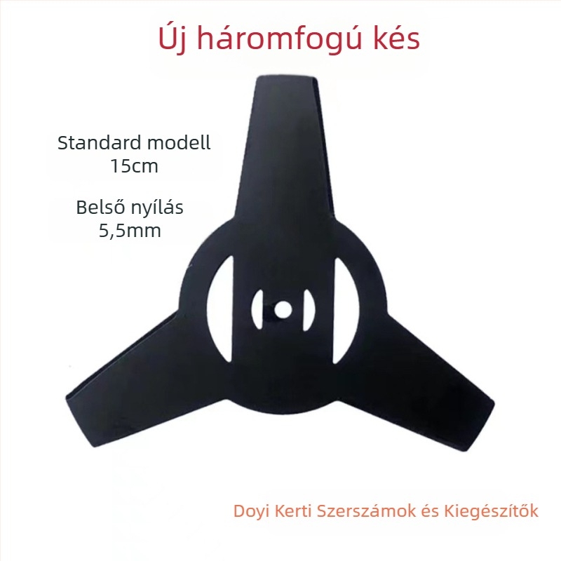 Fűnyíró penge, háromfogú, mangán-acélból, modell 0000