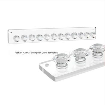 Akril ékszer falra szerelhető kiállító – egylapos, nyakláncok, karkötők és fülbevalók akasztóval, lézeres vágás, 2024 ősz