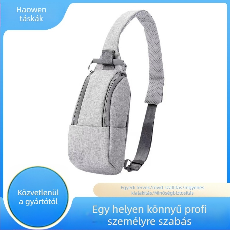 Kényelmes crossbody táska — városi egyszerű stílus, Oxford anyag, egyszínű, poliészter bélés, 8 hüvelykes laptopnak helyet ad