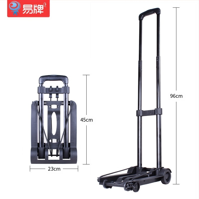 Kétkerekű bevásárlókocsi, összecsukható és hordozható, vas váz, teherbírás 30 kg, súly 2,0 kg