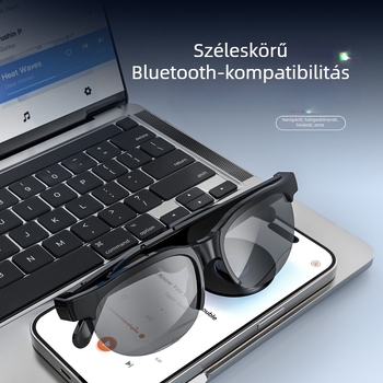 XG88PRO vezeték nélküli Bluetooth szemüveg, Bluetooth 5.3, 10 m hatótávolság, sztereó hang, 4–8 órás üzemidő, PC+ABS anyag