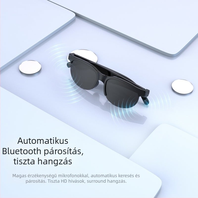 XG88PRO vezeték nélküli Bluetooth szemüveg, Bluetooth 5.3, 10 m hatótávolság, sztereó hang, 4–8 órás üzemidő, PC+ABS anyag