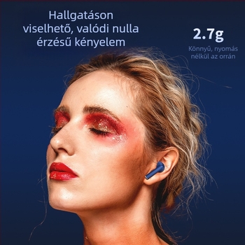 Vezeték nélküli Bluetooth fülhallgató, in-ear kialakítás, Bluetooth 5.3, 15 m hatótávolság, 4–8 órás üzemidő, sztereó
