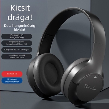 Sportos vezeték nélküli Bluetooth fülhallgató fejpántos kialítással, BT 5.3, 10 m hatótáv, sztereó hang, IPX3, 0–4 h akkumulátor