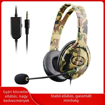 Vezetékes gamer fejhallgató mikrofonnal, 40 mm meghajtók, 3,5 mm csatlakozó, frekvencia-tartomány 20–20 000 Hz, impedancia 32 Ω