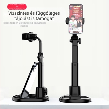 Fém felületi asztali tartó telefonokhoz és tabletekhez, állítható, többfunkciós