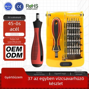 Golden Snail 37-in-1 csavarhúzó készlet – mágneses, Philips, precíziós, 45# acél