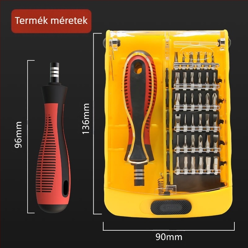 Golden Snail 37-in-1 csavarhúzó készlet – mágneses, Philips, precíziós, 45# acél