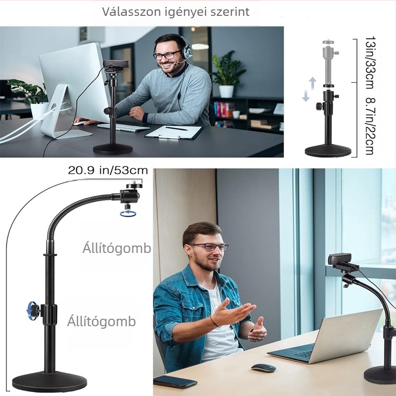 SH-190BA Asztali tartó rugalmas nyakkal Logitech webkamerához és projektorhoz