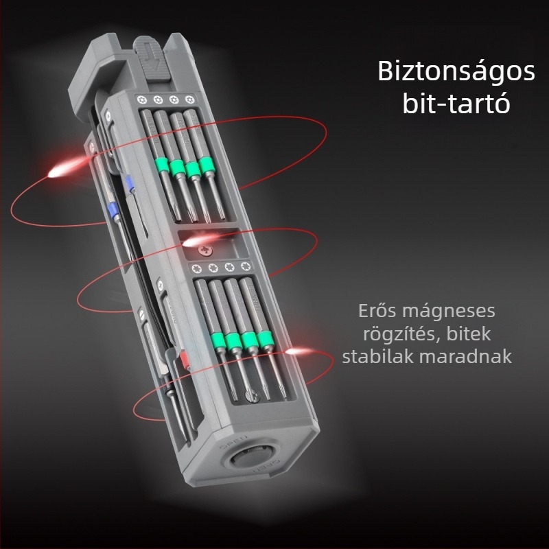 Kingston 30-in-1 mágneses csavarhúzó készlet, króm-vanádium acél, 30 darabos, multifunkcionális háztartási eszköz