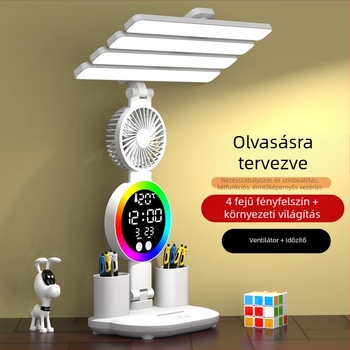 LED szemvédő asztali lámpa, USB-tápellátás, érintéses kapcsoló, tanulási fény és környezeti világítás, modern minimalist stílus