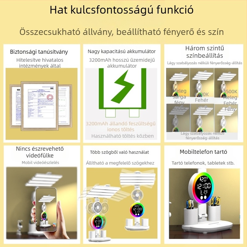 LED szemvédő asztali lámpa, USB-tápellátás, érintéses kapcsoló, tanulási fény és környezeti világítás, modern minimalist stílus