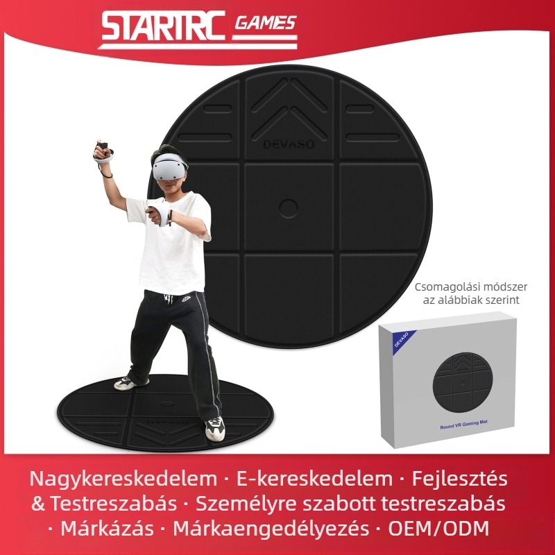 DEVASO Ütközésmentes VR Padlómat Meta Quest 3S/3, Nintendo Switch 2 és Vision Pro – DC modell – Tömeg 760 g