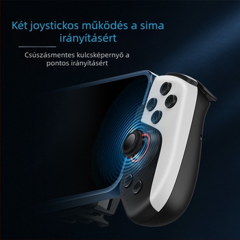JK02 játékkontroller félvezető hűtéssel, Bluetooth, Type-C interfész, rezgés-visszacsatolás, Android és iOS kompatibilis