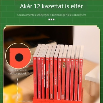 Switch OLED játékkártya tároló állvány, 12 rekesz, ABS anyag