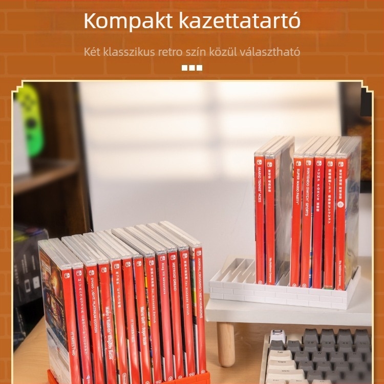 Switch OLED játékkártya tároló állvány, 12 rekesz, ABS anyag