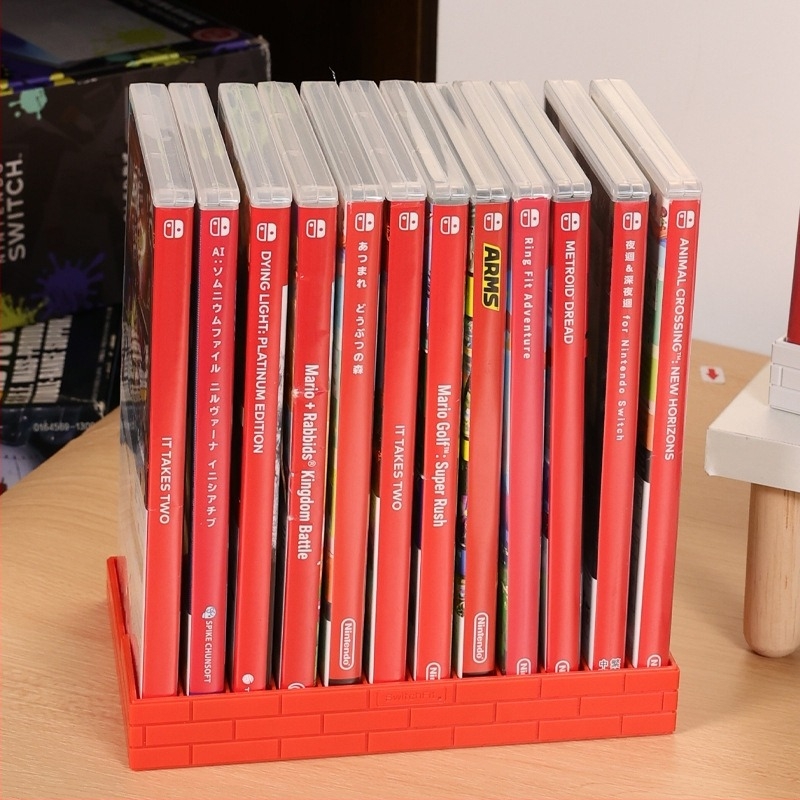 Switch OLED játékkártya tároló állvány, 12 rekesz, ABS anyag
