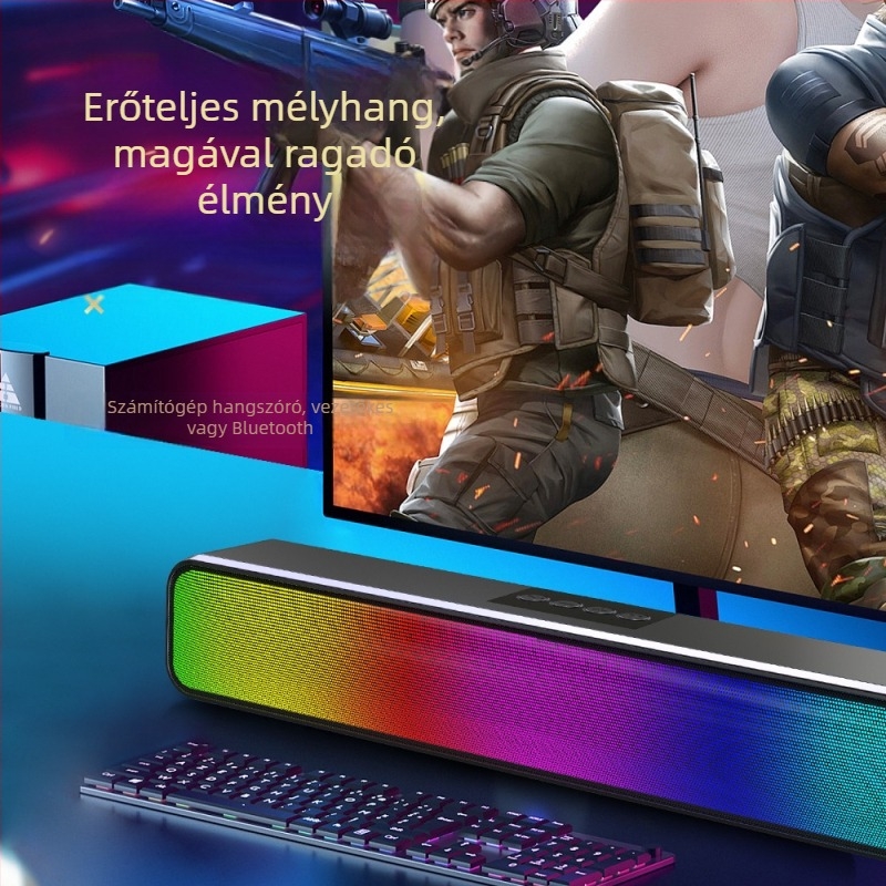 LED marquee fény vezeték nélküli Bluetooth hangszóróval, RGB világítás, 2 hangszóró, Bluetooth 5.0, 40Hz-20kHz, SNR ≥85dB, 10 m hatótáv