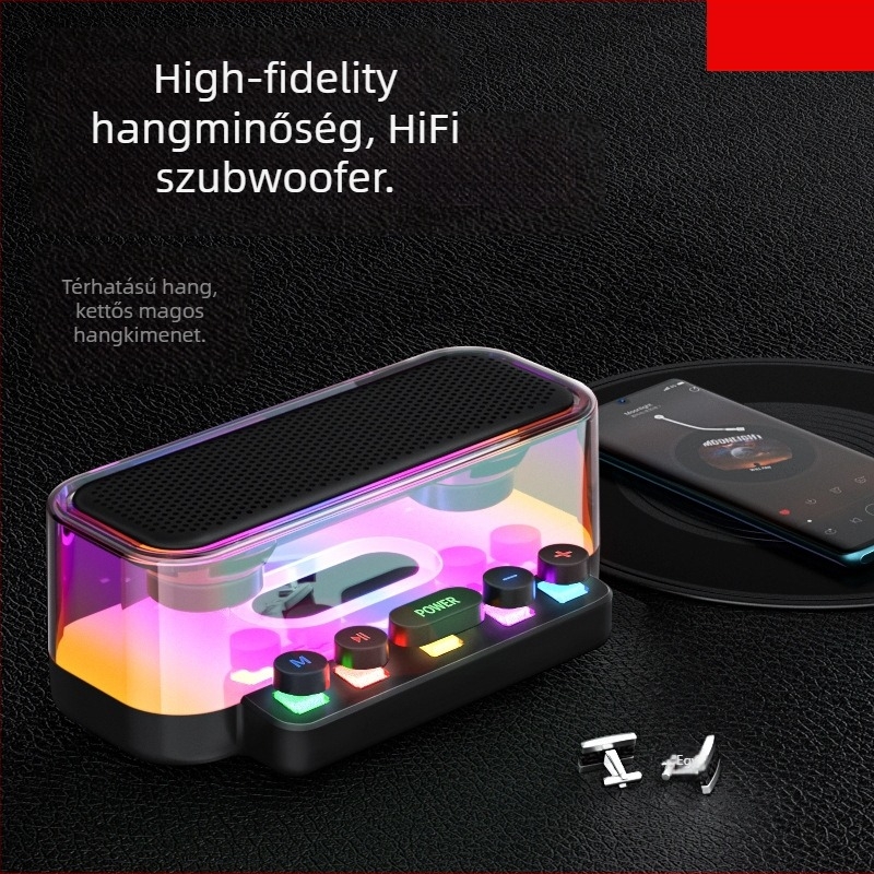 Z6 Bluetooth hangszóró mechanikus billentyűzet-stílusú vezérléssel (BT 5.0 • 5W • 40Hz-20kHz • 1000-1200mAh • két hangszóró)
