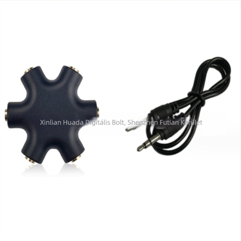 Hexagonális fejhallgató elosztó digitális eszközök közötti audió megosztáshoz — Márka: Neutral; Modell: Hexagonal earphone splitter; Kompatibilis digitális eszközökkel; Súly: 0.06