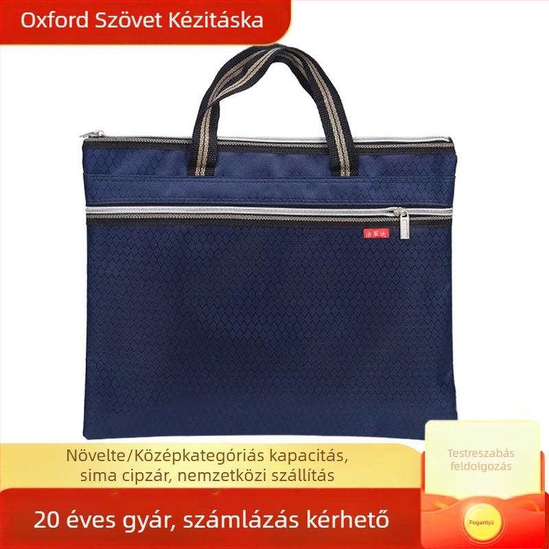 Oxford anyagú üzleti aktatáska, Urban Simplicity stílus, gyémánt mintázat, vízálló