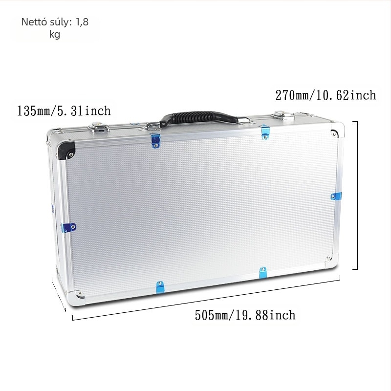 Yixin alumínium ötvözetes színpadi vezeték nélküli mikrofonok tároló doboza, hordozható, dupla rétegű, befogadja a vevőegységet/fő egységet